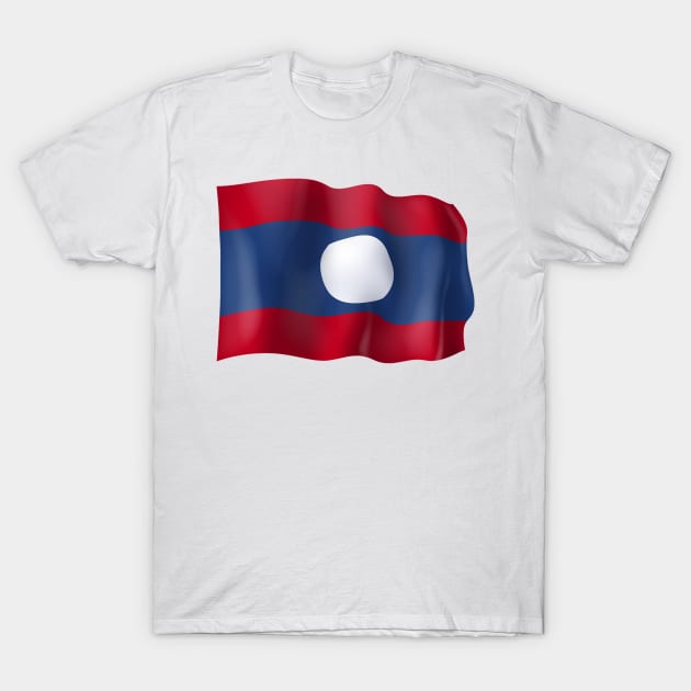 Laos flag T-Shirt by SerenityByAlex